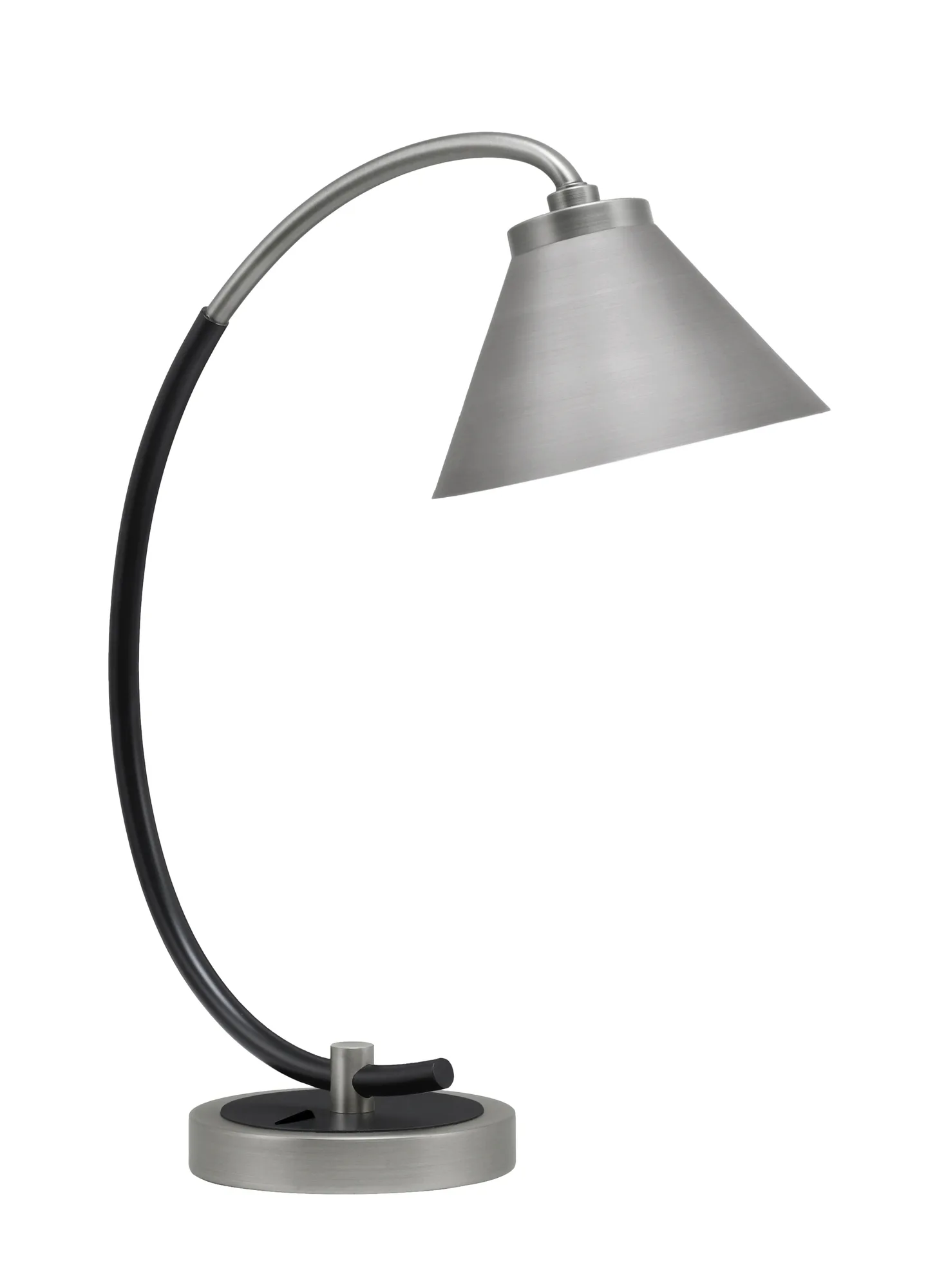 Graphite & Matte Black Cone Desk Lamp