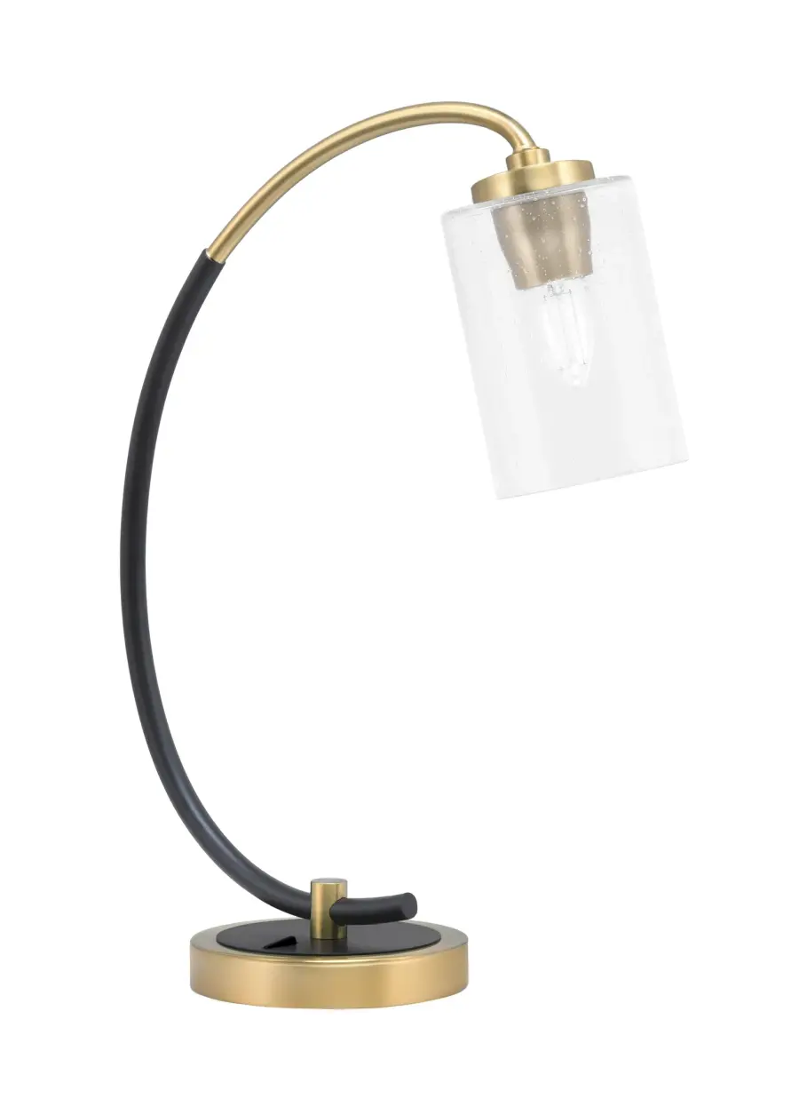 Modern Task Lighting with Distinctive Bubble Glass Shade - Image 1