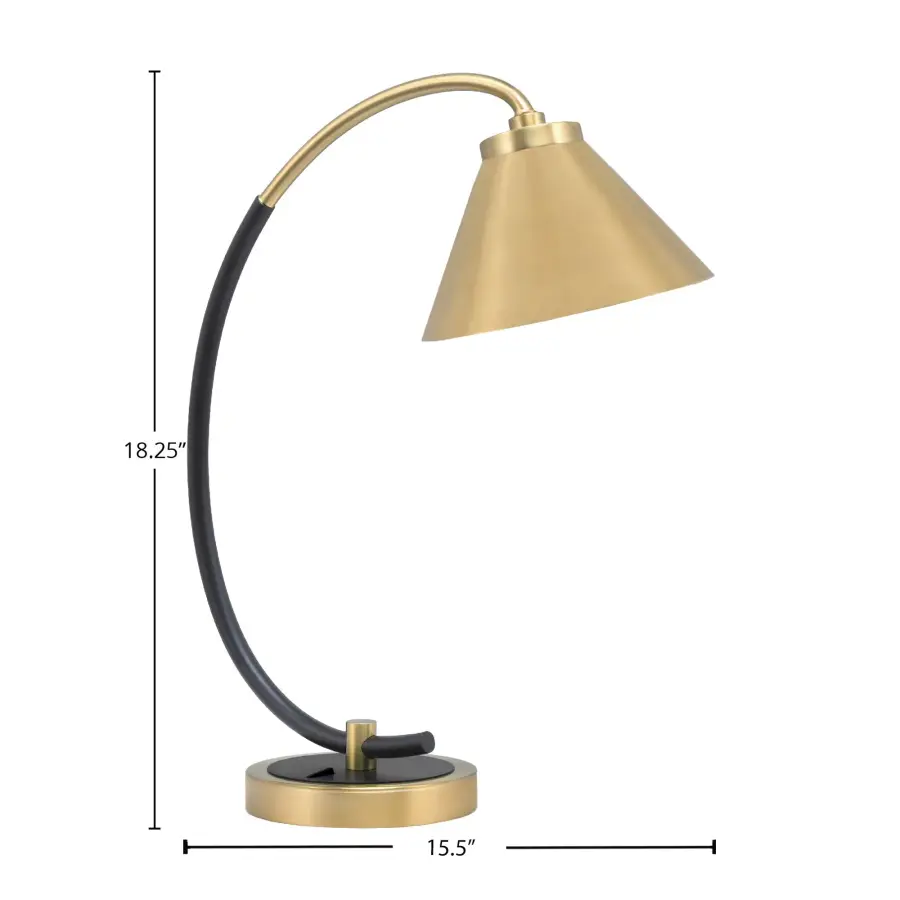 Modern Industrial Desk Lamp with Stylish Two-Tone Finish - Image 2
