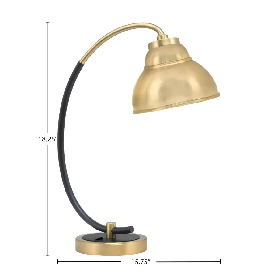 Modern Two-Tone Desk Lamp with Distinctive Double Bubble Shade Design - Image 2