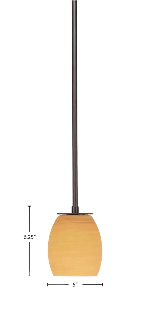 Apollo Mini Pendant with Cayenne Linen Glass - Image 2