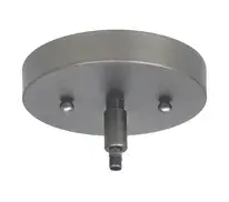 Apollo 8-Light Uplight Chandelier in Graphite with Pewter Art Glass - Image 3