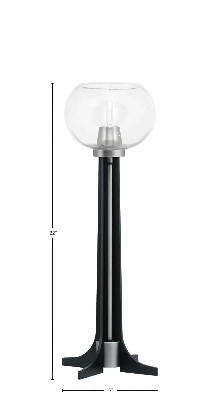 Modern Industrial Accent Lamp with Distinctive Bubble Glass Shade - Image 2