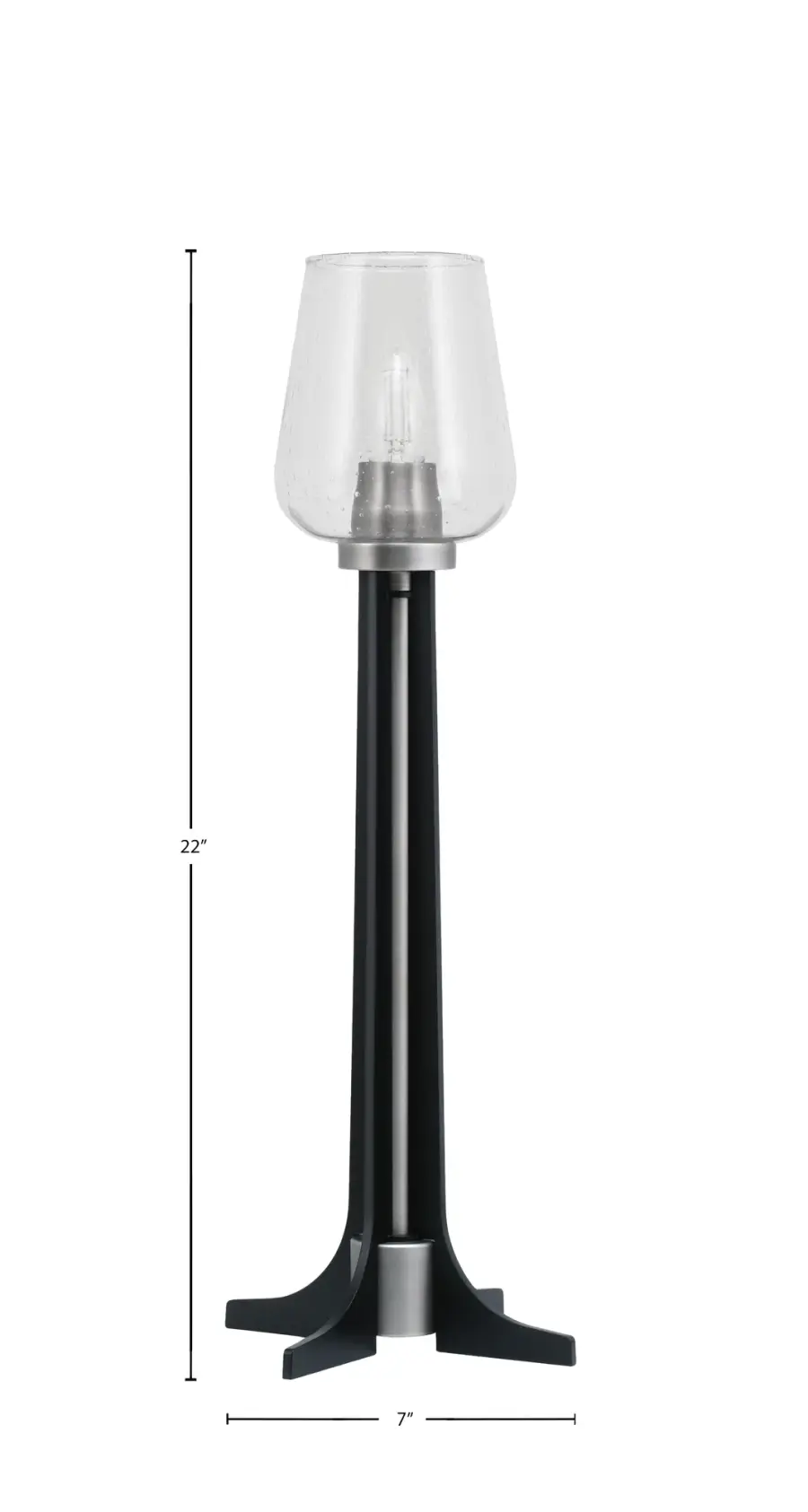Modern Accent Lamp with Distinctive Bubble Glass Design - Image 2