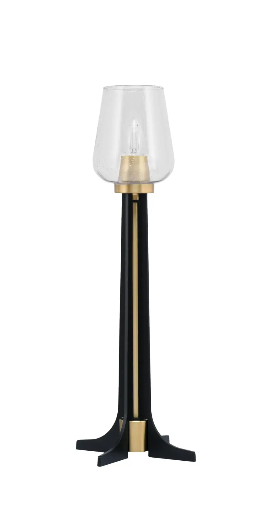 Modern Accent Lamp with Distinctive Bubble Glass Shade - Image 1