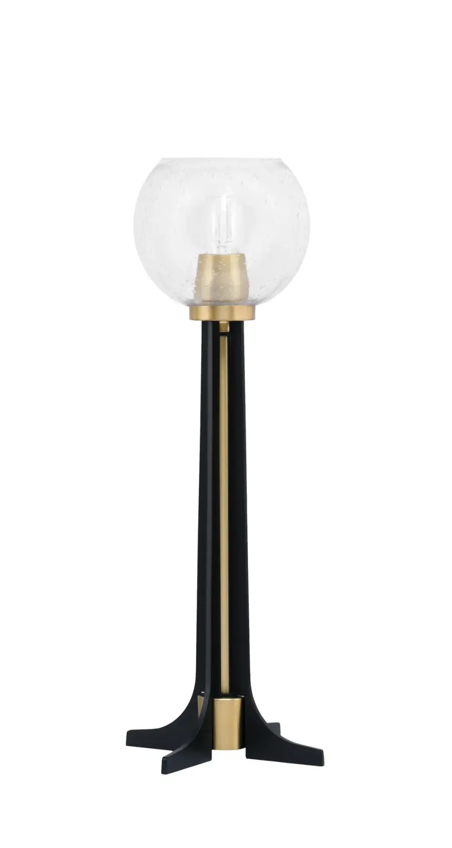 Modern Two-Tone Accent Lamp with Distinctive Bubble Glass Shade - Image 1