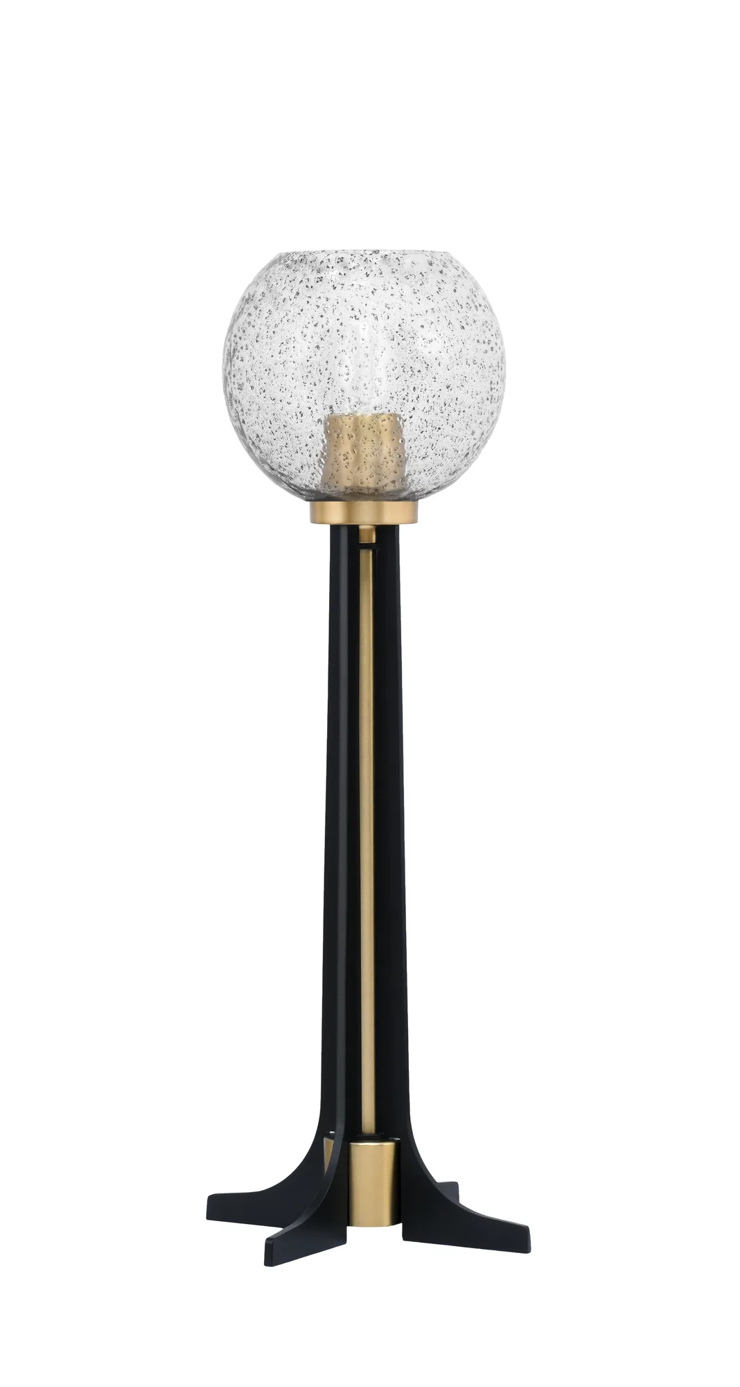 Toltec Accent Table Lamp with Smoke Bubble Glass