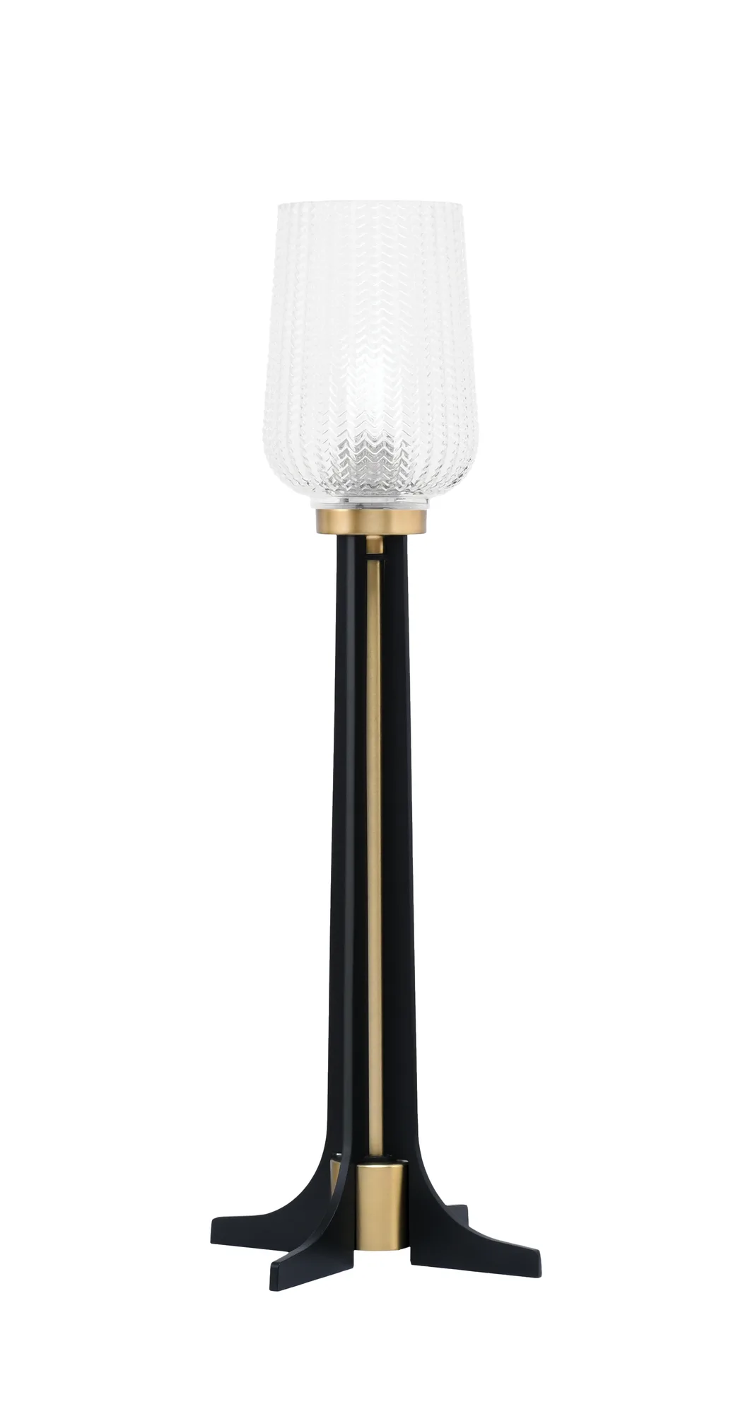 Toltec Lighting Accent Table Lamp with Clear Textured Glass