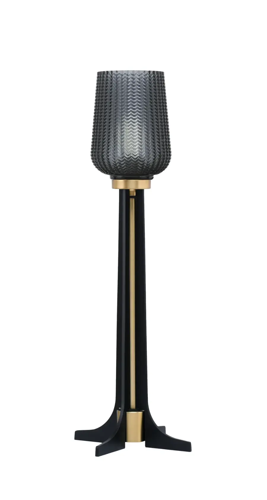 Toltec Accent Table Lamp with Smoke Textured Glass - Image 1