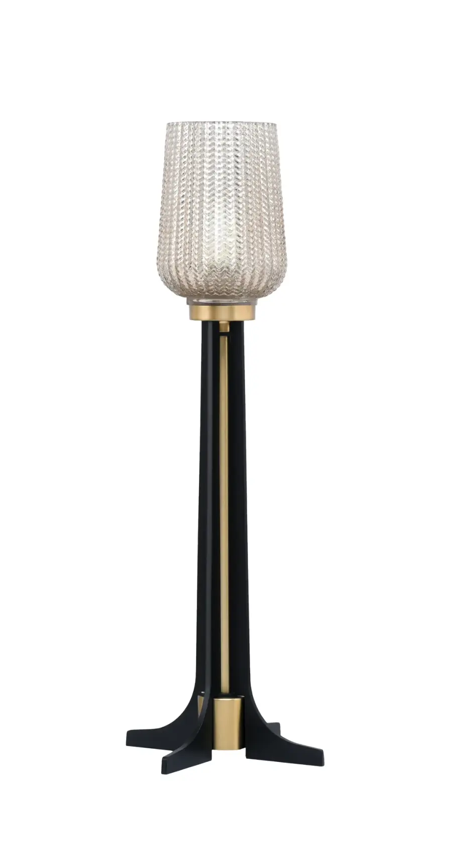 Toltec Lighting Accent Table Lamp with Silver Textured Glass - Image 1