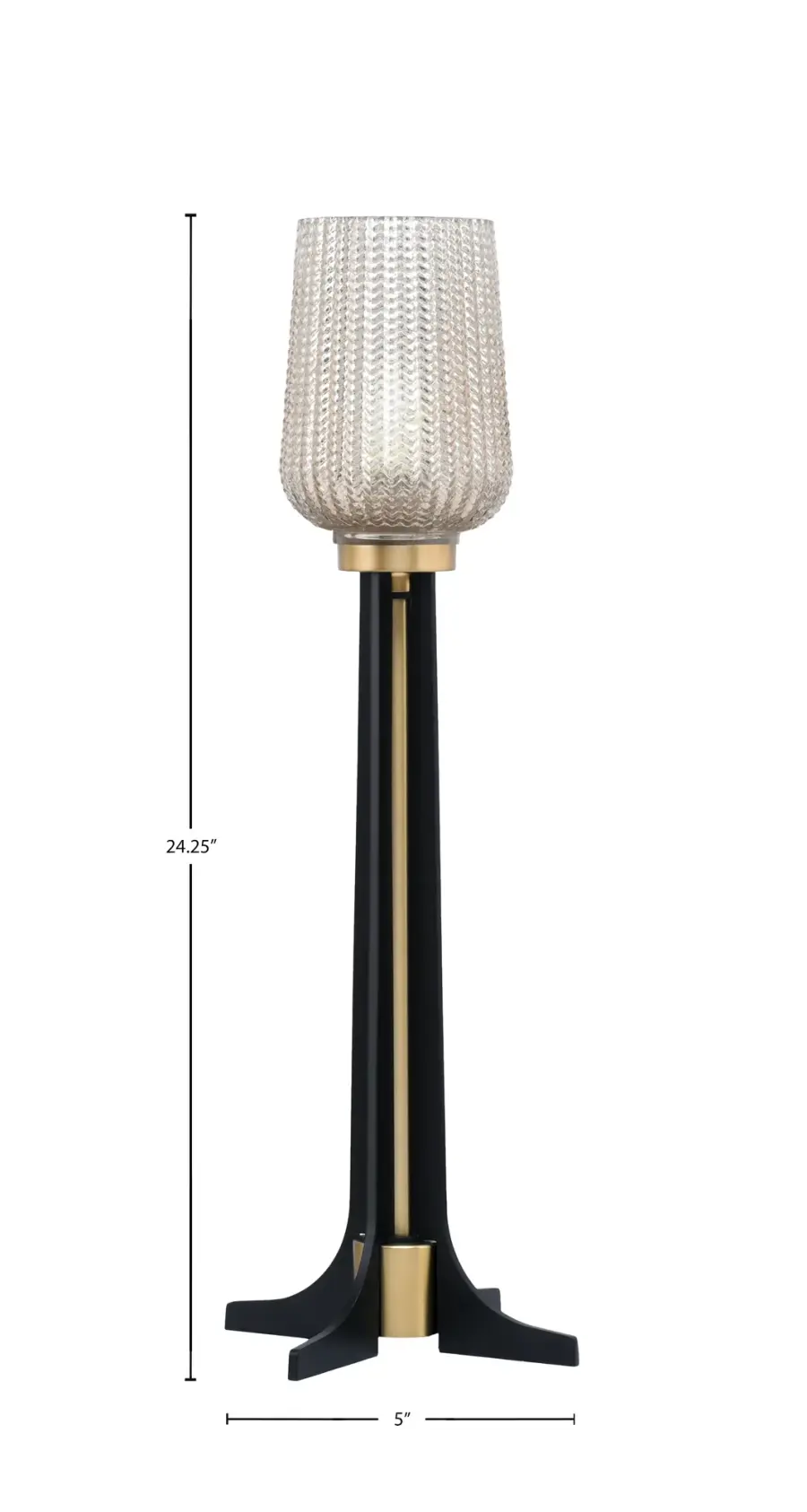 Toltec Lighting Accent Table Lamp with Silver Textured Glass - Image 2