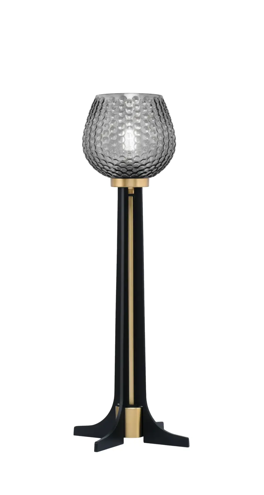 Toltec Lighting Accent Table Lamp with Smoke Textured Glass - Image 1