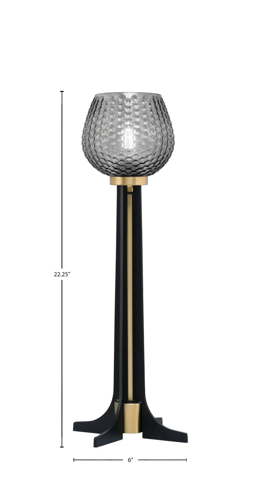 Toltec Lighting Accent Table Lamp with Smoke Textured Glass - Image 2