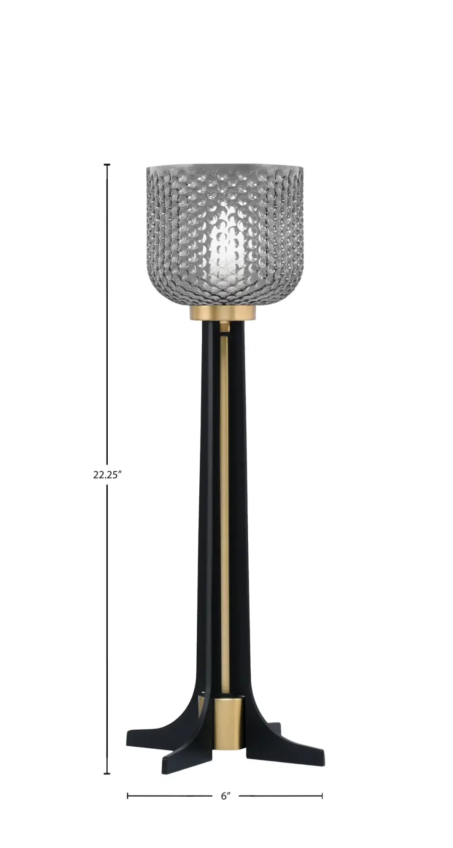 Toltec Lighting Accent Table Lamp with Smoke Textured Glass - Image 2