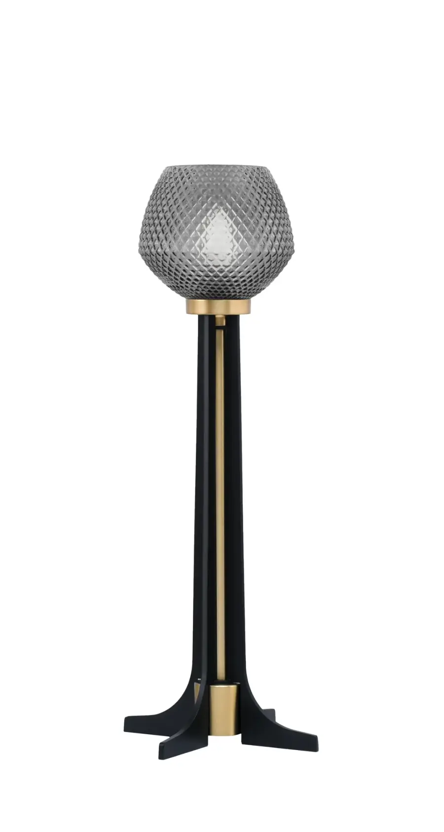 Toltec Lighting Accent Table Lamp with Smoke Textured Glass - Image 1