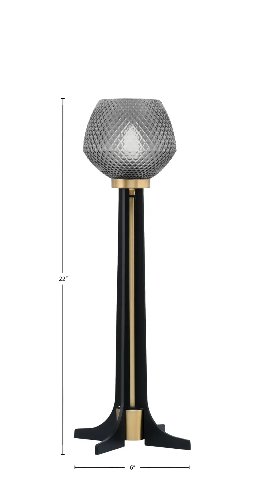 Toltec Lighting Accent Table Lamp with Smoke Textured Glass - Image 2