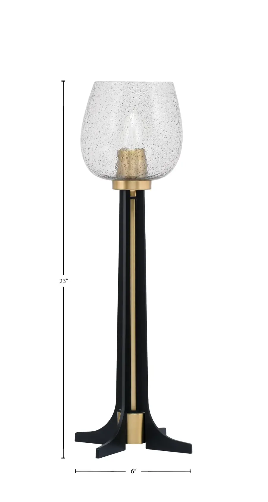 Toltec Lighting Accent Lamp with Smoke Bubble Glass - Image 2