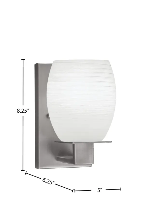 Apollo Wall Sconce with White Linen Glass - Image 2