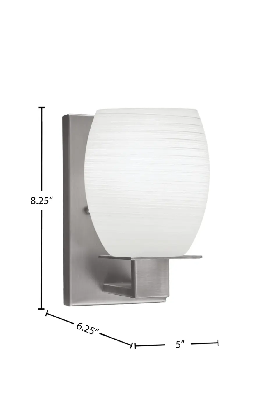 Apollo Wall Sconce with White Linen Glass - Image 2