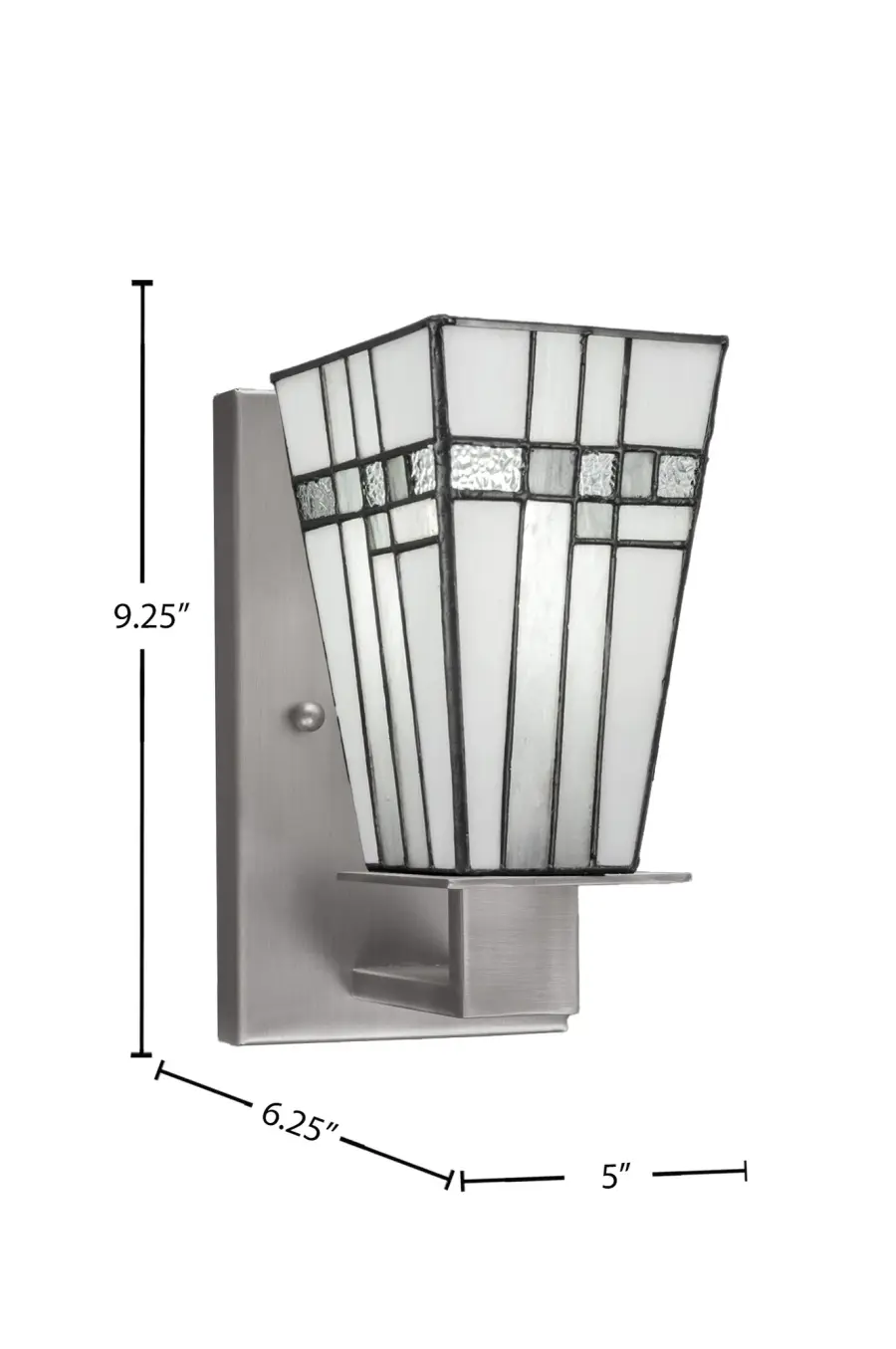 Apollo Wall Sconce with Square New Deco Art Glass - Image 2