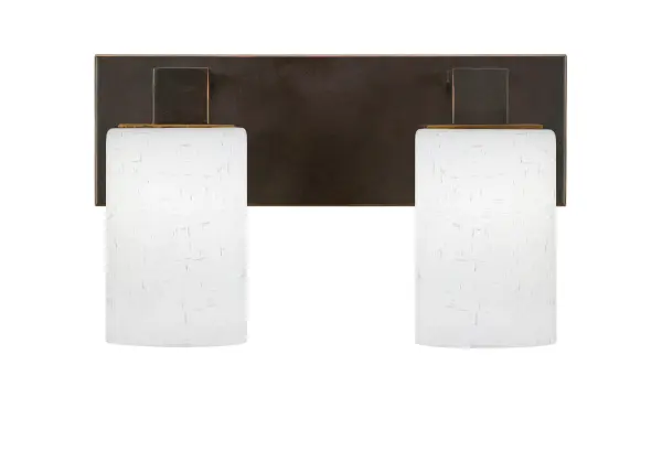 Apollo 2 Light Bath Bar in Dark Granite with White Muslin Glass - Image 1
