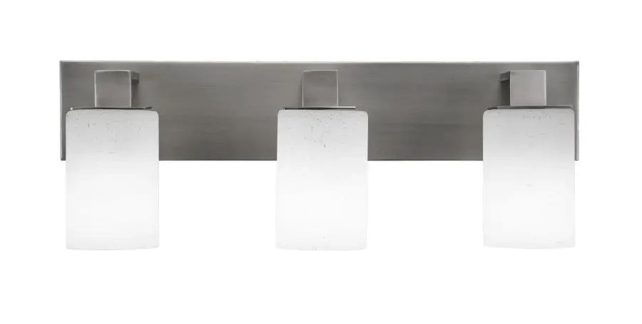 Apollo 3-Light Bath Bar in Graphite with White Muslin Glass - Image 1