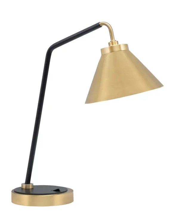 Modern Industrial Desk Lamp with Striking Two-Tone Finish - Image 1