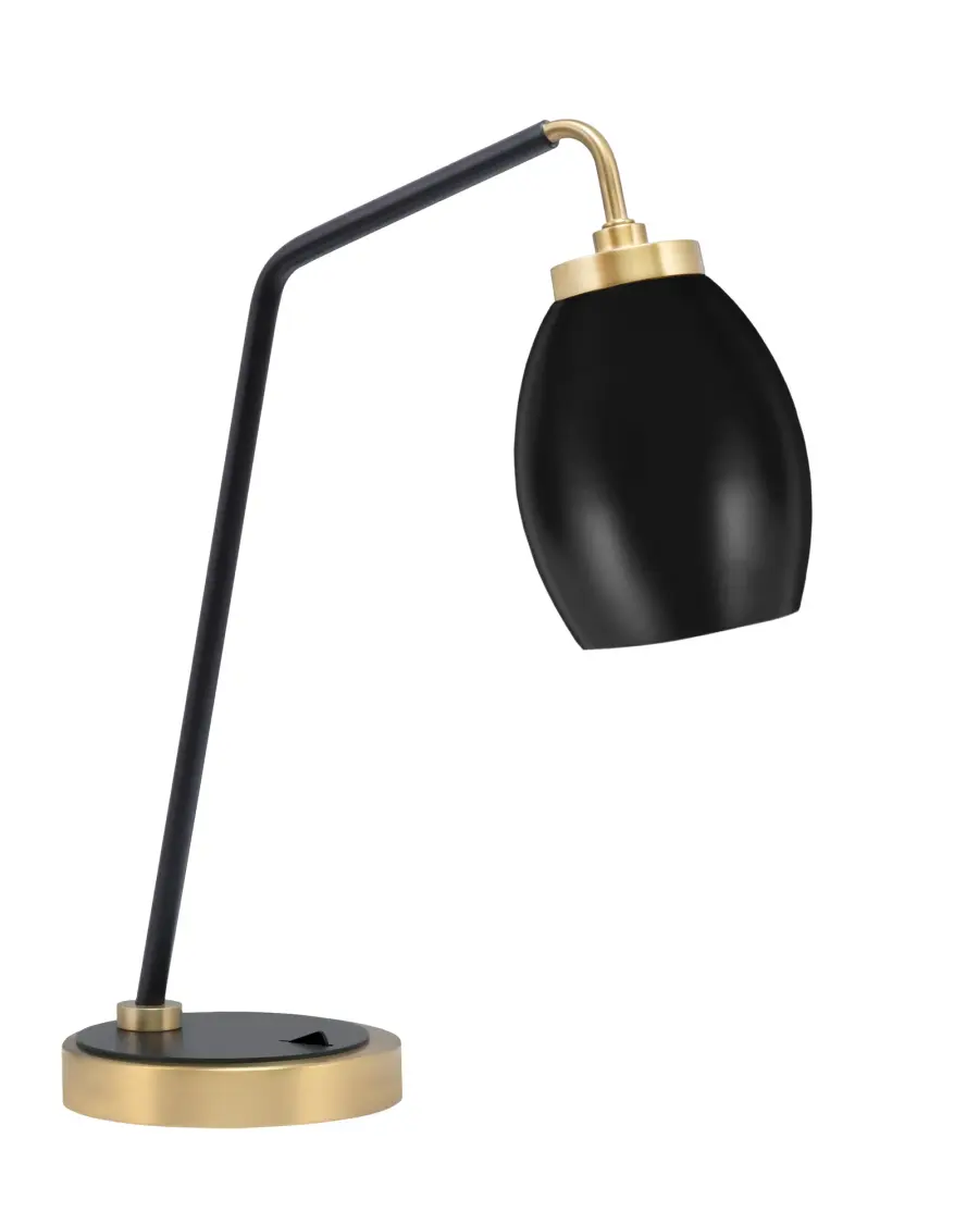 Sleek Industrial Desk Lamp with Modern Two-Tone Finish - Image 1