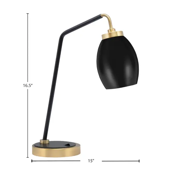 Sleek Industrial Desk Lamp with Modern Two-Tone Finish - Image 2