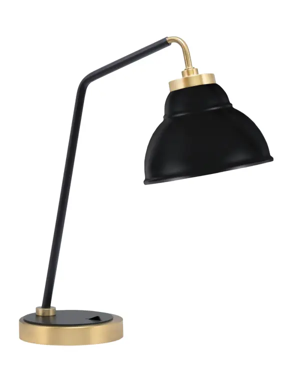 Stylish Contemporary Desk Lamp with Dual-Tone Finish - Image 1