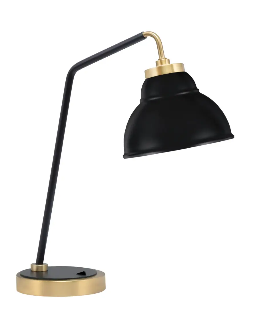 Stylish Contemporary Desk Lamp with Dual-Tone Finish - Image 1