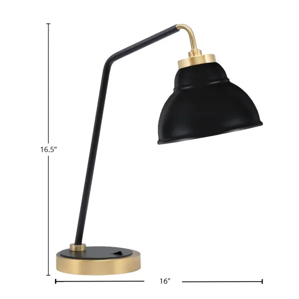 Stylish Contemporary Desk Lamp with Dual-Tone Finish - Image 2