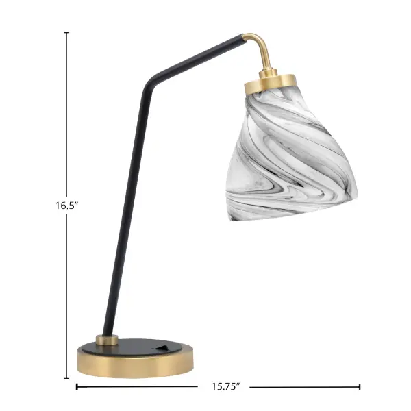 Elegant Task Lighting with Sophisticated Two-Tone Finish - Image 2