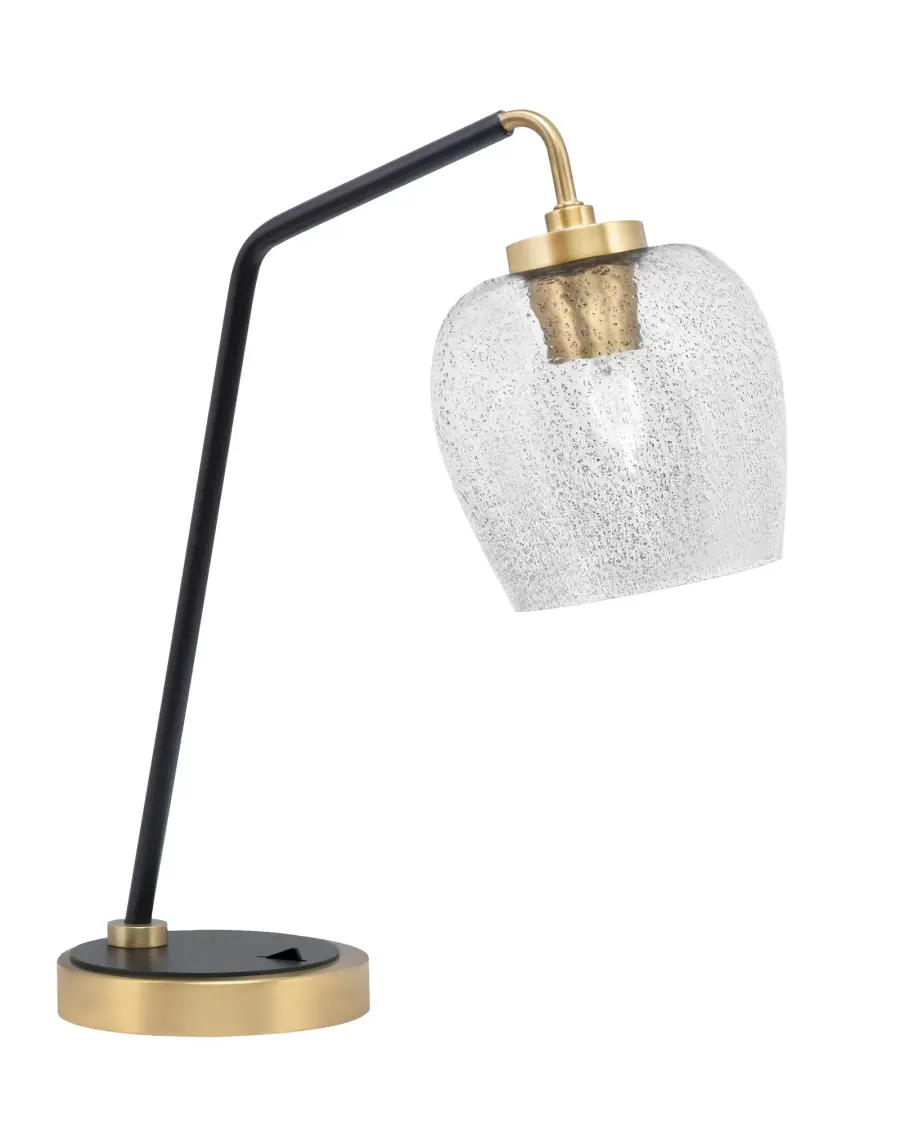 Modern Desk Lamp with Artistic Bubble Glass and Dual-Tone Finish - Image 1