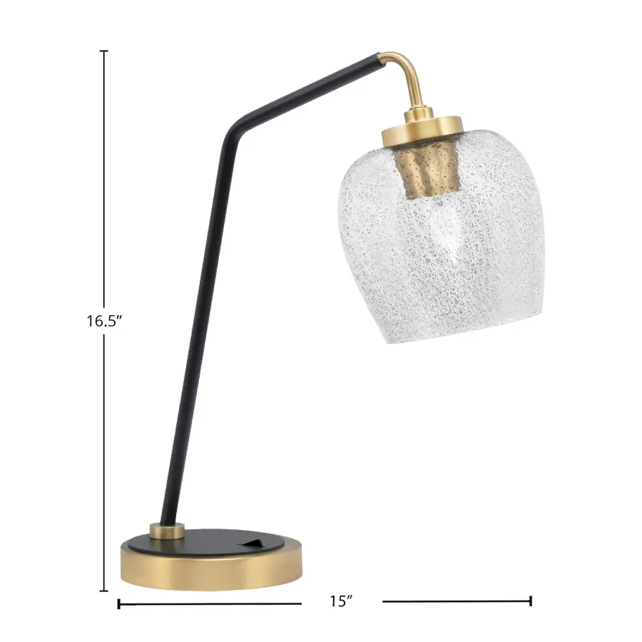 Modern Desk Lamp with Artistic Bubble Glass and Dual-Tone Finish - Image 2
