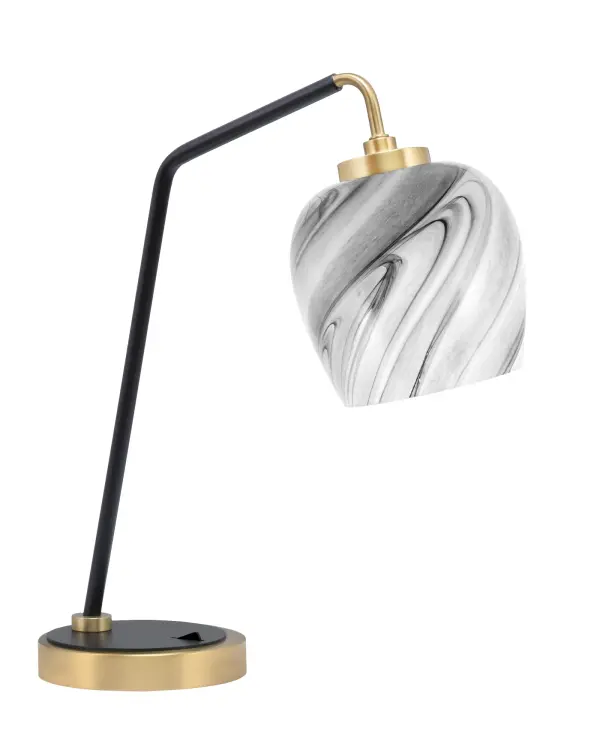 Elegant Task Lighting with Striking Onyx Glass Shade - Image 1