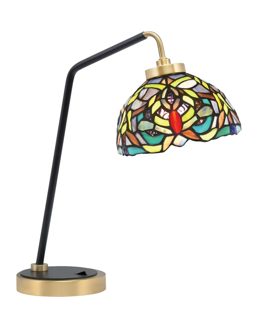 Kaleidoscope Art Glass Desk Lamp - Image 1