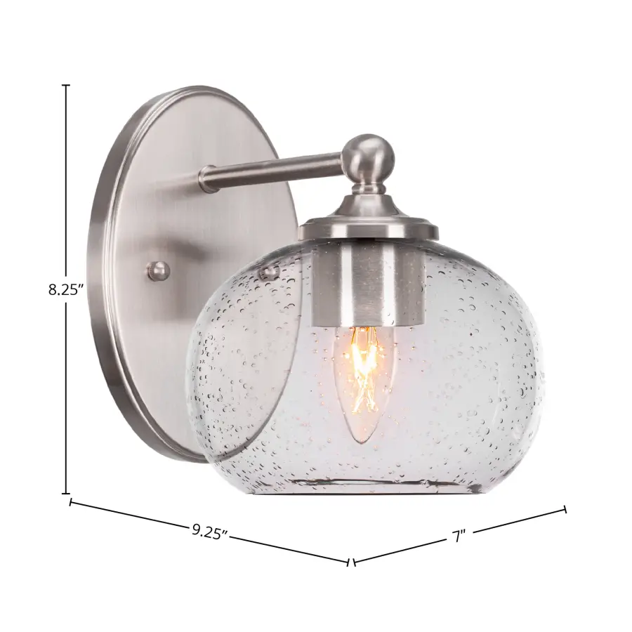 Capri Wall Sconce with Clear Bubble Glass - Image 2