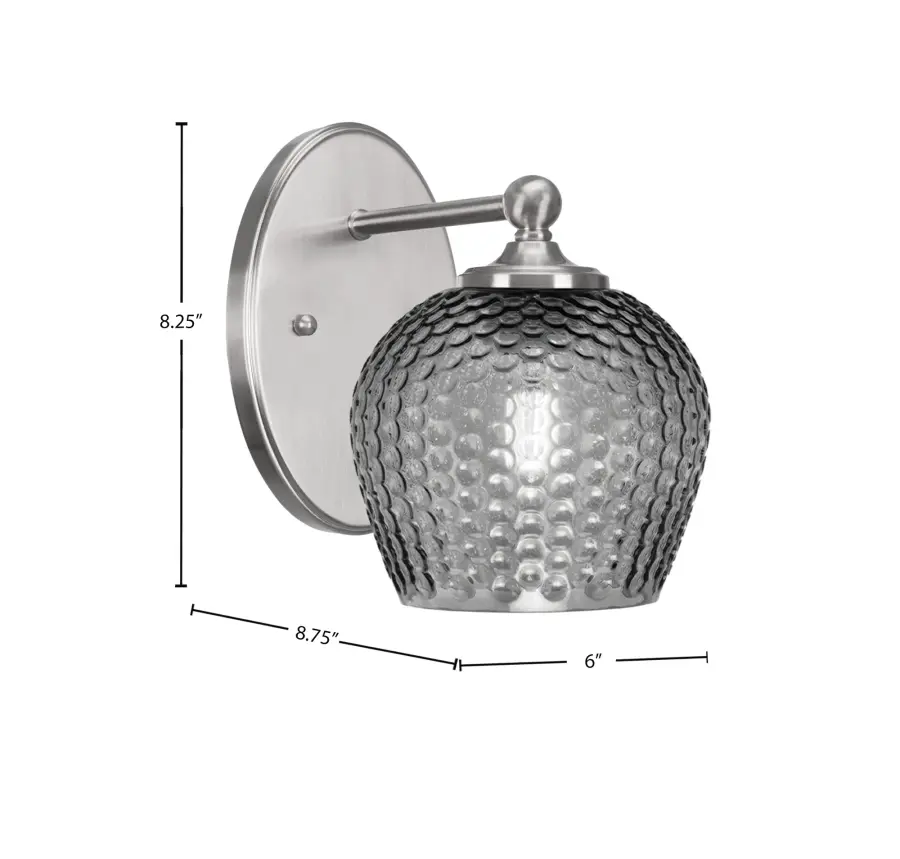 Capri Wall Sconce with Smoke Textured Glass - Image 2
