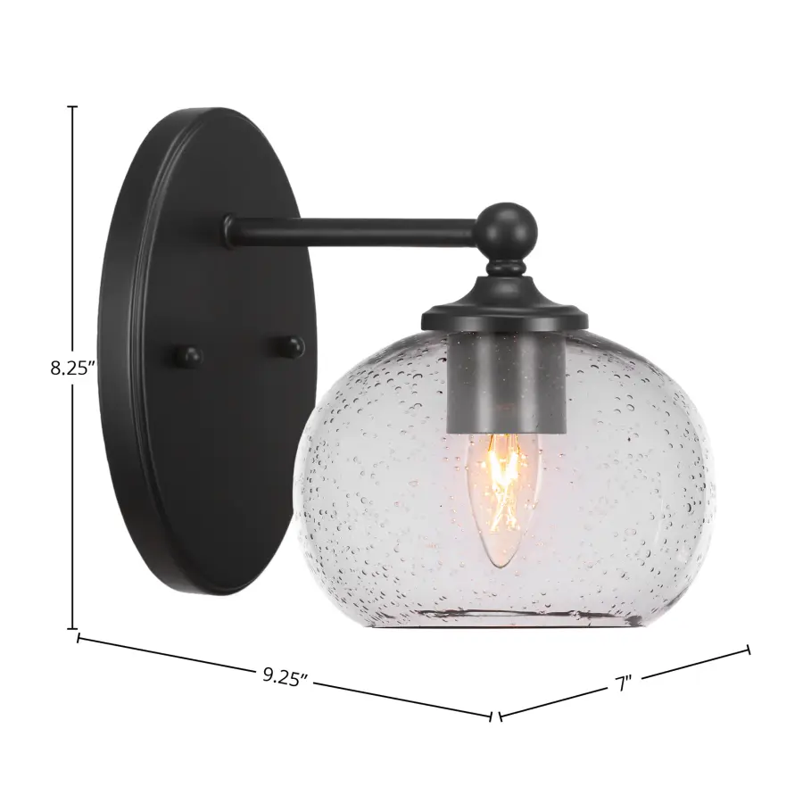Capri Wall Sconce with Clear Bubble Glass - Image 2