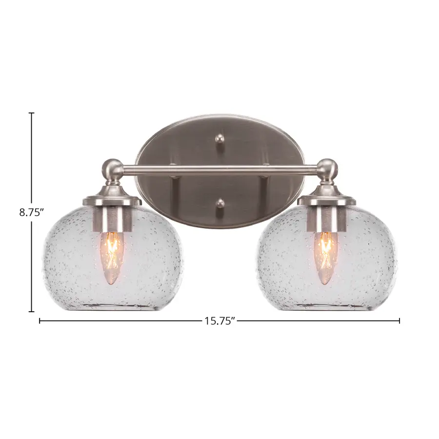 Contemporary Bath Bar with Distinctive Bubble Glass Texture - Image 2