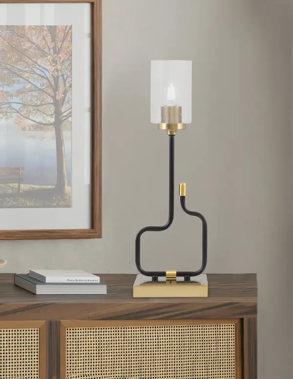 Modern Accent Lamp with Convenient USB Charging Ports - Image 3