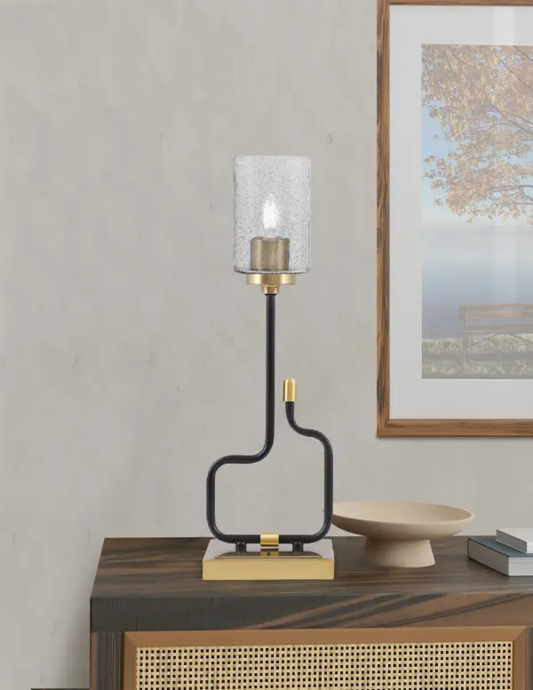 Modern Accent Lamp with Convenient USB Charging & Striking Bubble Glass - Image 3