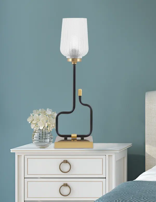 Modern Accent Lamp with Convenient USB Charging Ports - Image 3