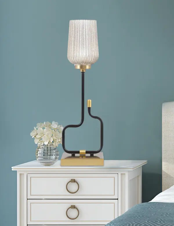 Modern Accent Lamp with Convenient USB Charging Ports - Image 3