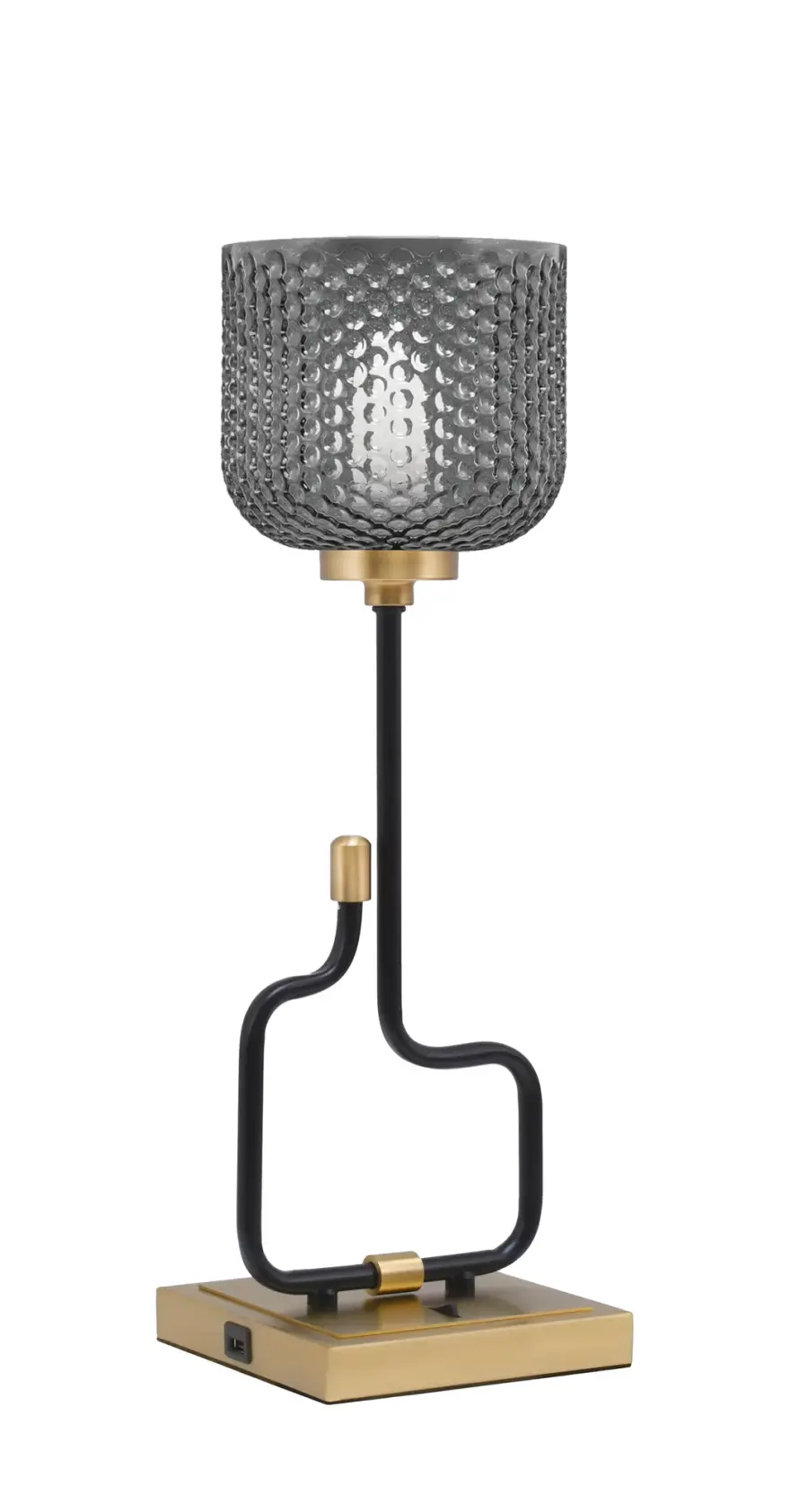 Modern Accent Lamp with Convenient USB Charging Ports - Image 1