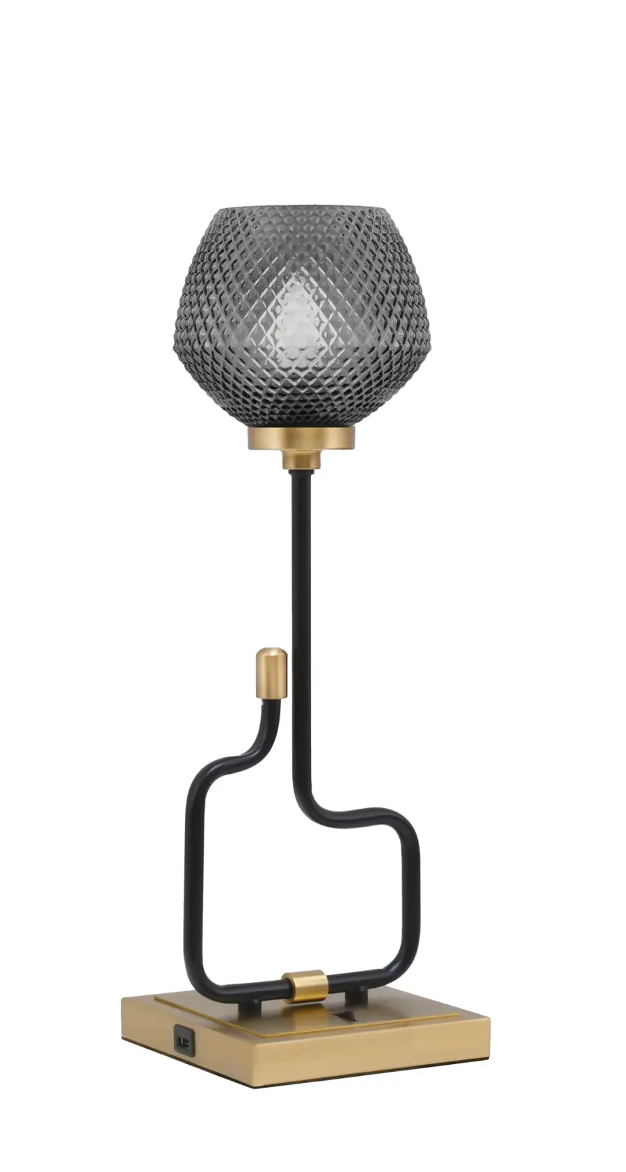 Modern Accent Lamp with Convenient USB Charging Ports - Image 1