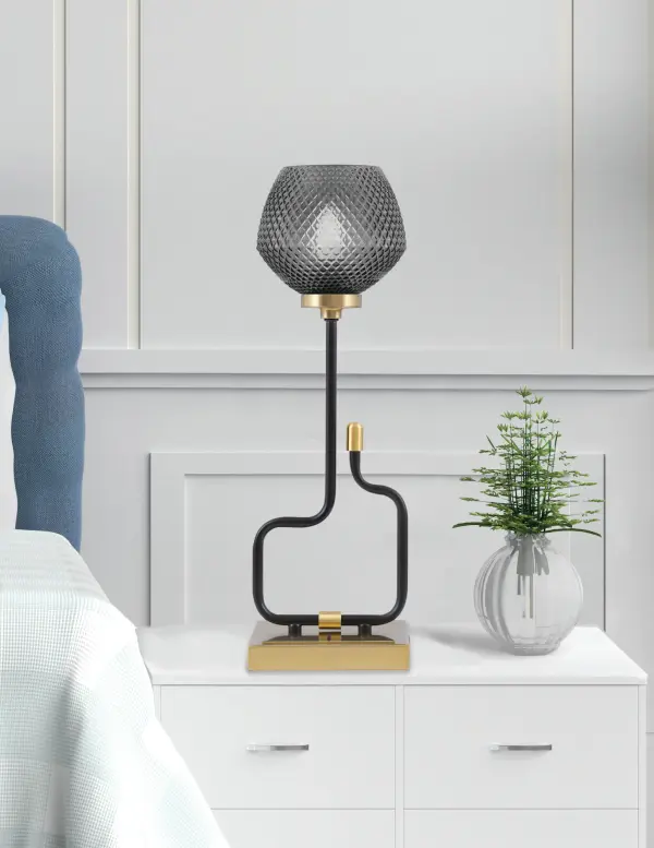 Modern Accent Lamp with Convenient USB Charging Ports - Image 3