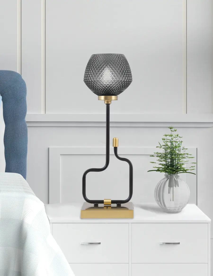 Modern Accent Lamp with Convenient USB Charging Ports - Image 3