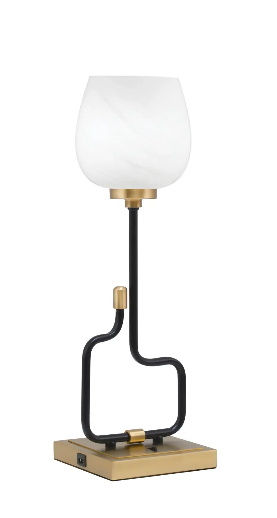 Modern Accent Lamp with Convenient USB Charging Ports - Image 1
